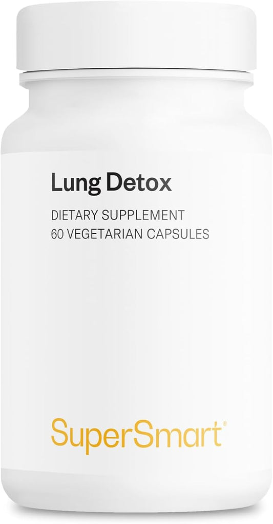Supersmart - Lung Detox (Advanced Formula) - with Quercetin, Bromelain, Curcuminoids, EGCG | Non-GMO & Gluten Free - 60 Vegetarian Capsules