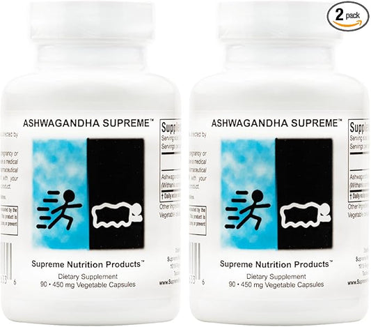 Supreme Nutrition Ashwagandha Supreme, 90 Pure Ashwagandha Vegetarian Capsules (Pack of 2)