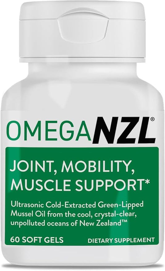 Original Omega-3 Joint Support Supplement, Best Natural Muscle Relief, Green Lipped Mussel Oil, 60 Softgels, No Fishy Aftertaste
