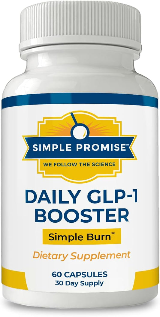 Simple Burn Daily GLP-1 Booster Weight Management Supplement for Women - GLP1 Natural Appetite Suppressant - Supports Fat Metabolism & Craving Control with Berberine HCl - 60 Capsules