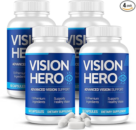 Advanced Vision Support, Eyes Supplements - 60 Capsules Eye Health Supplements for Adults (Pack of 4)