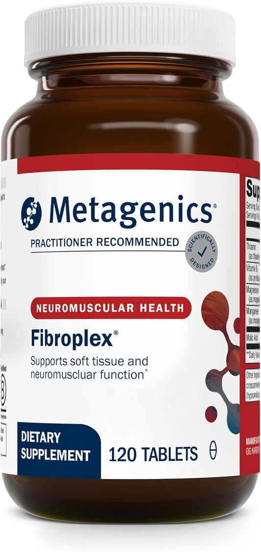 Metagenics Fibroplex Vitamin B1 - Support for Soft Tissues* - 600 mg Malic Acid & 150 mg Magnesium - Neuromuscular Health* - Premier Dietary Supplement - 120 Tablets