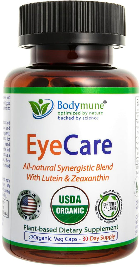Advanced EyeCare | USDA Organic Eye Health Supplement with Lutein & Zeaxanthin | Maqui, Goji & Sea Buckthorn Extracts | 30-Day Supply | Vegan, Non-GMO, Made in USA