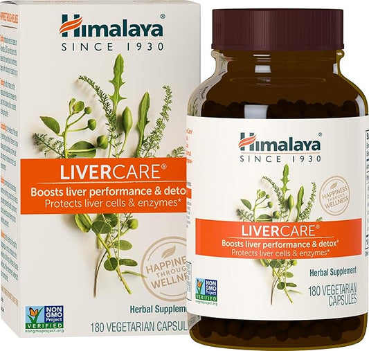 Himalaya LiverCare, Liver Cleanse and Detox, Herbal Supplement for Liver Support, Enhances The Detoxification Process, Liver Cleanse Formula, 375 mg, 180 Capsules, 90 Day Supply